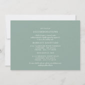 Invitation Détails de mariage Simple Sage 2 Hôtel (Devant)