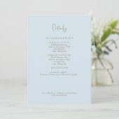 Invitation Détails de mariage Sky Blue II Enclosure (Debout devant)
