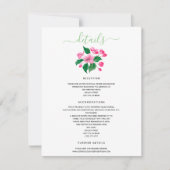 Invitation Détails de mariage sous cerisier en fleurs inclus (Devant)
