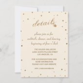 Invitation Détails de réception de mariage au champagne avec  (Devant)