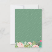 Invitation Détails de réception de mariage de cactus succulen (Dos)