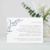 Invitation Détails du cadre de Feuilles Floral Géométrique Or (Debout devant)