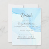 Invitation Détails du Mariage Blue Caribbean (Devant)