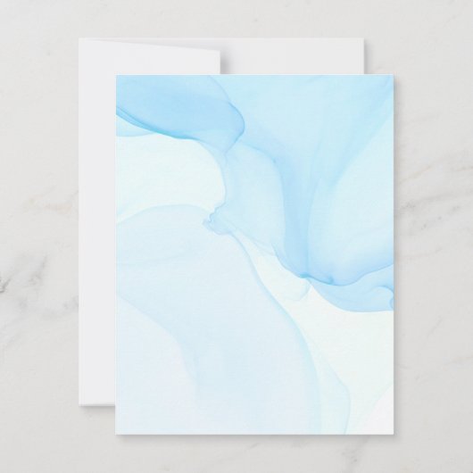 Invitation Détails du Mariage Blue Caribbean (Dos)