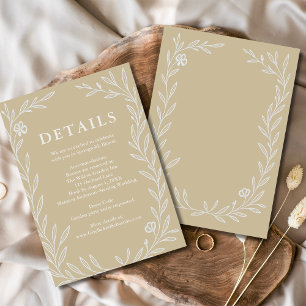Invitation Détails du Mariage botanique