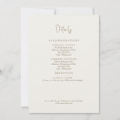 Invitation Détails du Mariage de crème Boîtier de remplissage (Devant)