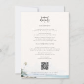 Invitation Détails du mariage de destination de l'île (Devant)