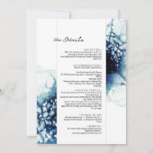 Invitation Détails du mariage de destination nautique bleu et (Dos)