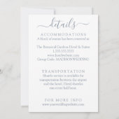 Invitation Détails du Mariage de monogramme botanique (Dos)