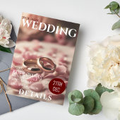Invitation Détails du mariage de style de magazine personnali