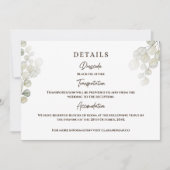 Invitation Détails du Mariage Eucalyptus aquarelle (Devant)