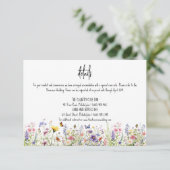Invitation Détails du Mariage fleur sauvage coloré (Debout devant)