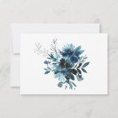 Invitation Détails du Mariage floral de la marine céleste Ins (Dos)