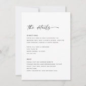 Invitation Détails du Mariage moderne Instructions Modèle RSV (Devant)