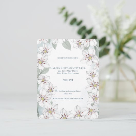 Invitation Détails du Mariage Mountain Laurel (Debout devant)