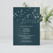 Invitation DÉTAILS DU MARIAGE | Sage Green Olive Foliing (Debout devant)