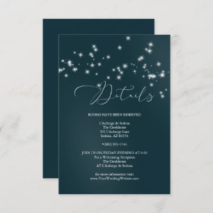 Invitation DÉTAILS DU MARIAGE   Sage Green Olive Foliing