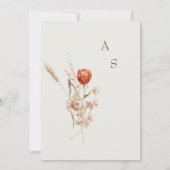 Invitation Détails du Mariage Terracotta (Dos)