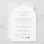 Invitation Détails du monogramme d'or romantique Mariage d'ar (Dos)