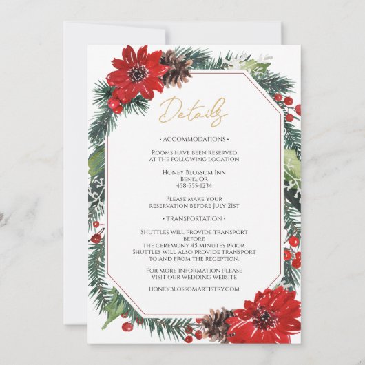 Invitation Détails Du Monogramme Formel De Noël Classique Et (Dos)