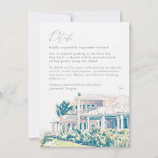 Invitation Détails du week-end d'Hilary et Oliver - Final (Devant)