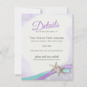 Invitation Détails et informations sur l'étoile de mer et la (Devant)