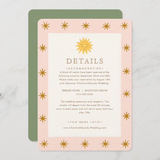 Invitation Détails fantaisistes du peuple céleste  (Devant / Derrière)