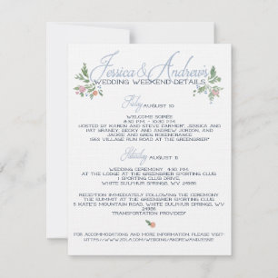 Invitation Détails finaux pour Jessie & Andrew