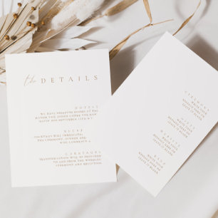 Invitation Détails minimaliste du Mariage double face