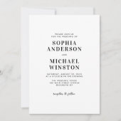 Invitation Détails minimalistes modernes RSVP QR Mariage phot (Devant)
