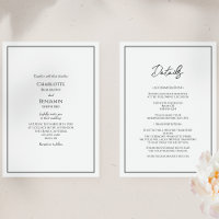 Détails minimalistes simples tout en un Mariage