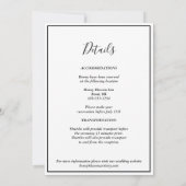 Invitation Détails Modernes Et Élégants Tout En Un Mariage (Dos)