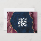 Invitation Détails Navy, Bourgogne et Agate Doré (Dos)