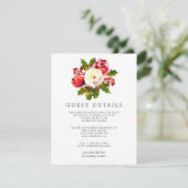 Invitation Détails pour invités de mariage de Noël à motif ho (Debout devant)