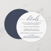 Invitation Détails Propres Mariage Simple arrondi (Devant / Derrière)