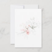 Invitation DÉTAILS | Roses d'aquarelle rose (Dos)