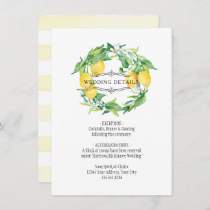Invitation Détails sur le Mariage de feuillage d'agrumes flor