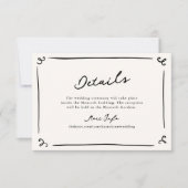 Invitation Détails sur le Mariage de la main de lunettes (Devant)