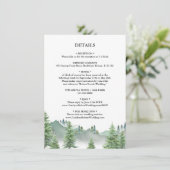 Invitation Détails sur le Mariage Mountain Forest (Debout devant)