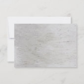 Invitation Détails sur le Mariage Rustic Silver Birch Tree (Dos)