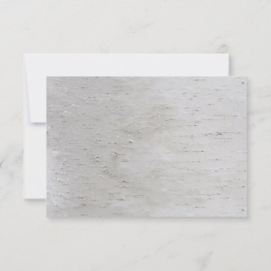Invitation Détails sur le Mariage Rustic Silver Birch Tree (Dos)