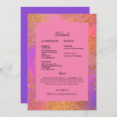 Invitation Détails sur l'ethnie indienne mariage (Devant / Derrière)