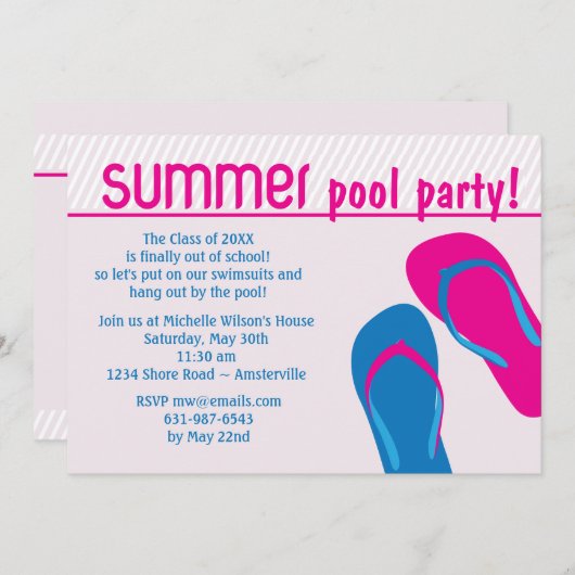 Invitation d'été (Devant / Derrière)