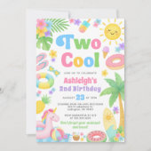 Invitation d'été 2 Anniversaire - Deux Cool (Devant)