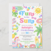 Invitation d'été à l'anniversaire - Amusement au s (Devant)