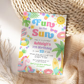 Invitation d'été à l'anniversaire - Amusement au s