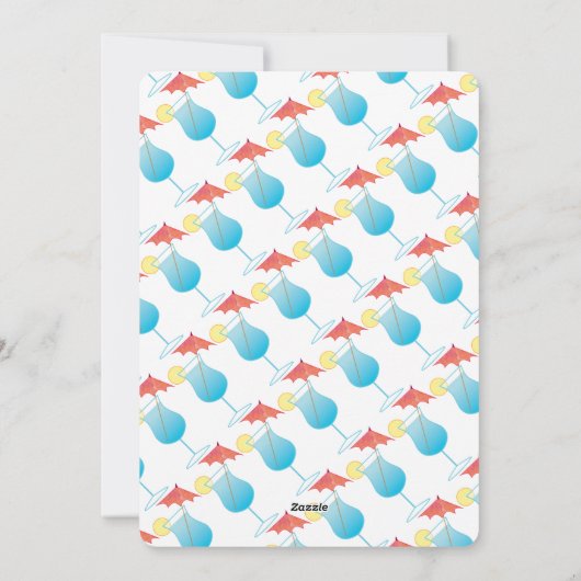 Invitation d'été Beagle Beach Party (Dos)