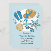 Invitation d'été coquillage (Devant / Derrière)