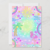 Invitation d'été d'anniversaire Bonjour fête d'été (Dos)