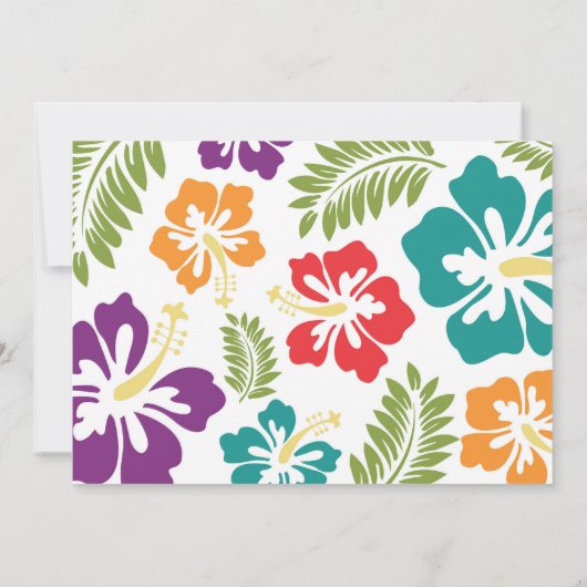 Invitation d'été de Luau Hawaiian (Dos)